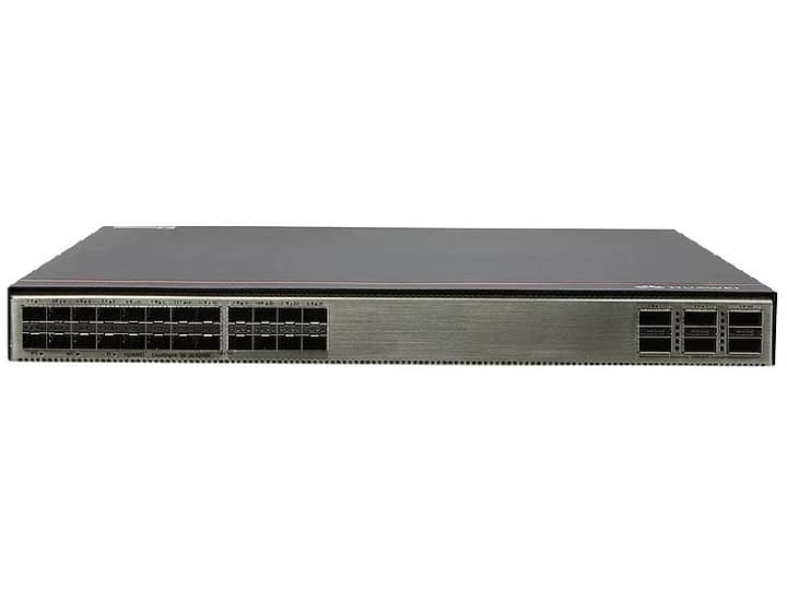 Switch Huawei CloudEngine S6730-H24X6C vista frontal Puertos del Huawei CloudEngine S6730-H24X6C Conectividad del Switch Huawei S6730-H24X6C Especificaciones técnicas del Huawei S6730-H24X6C Switch Huawei 10GE/40GE modelo S6730-H24X6C