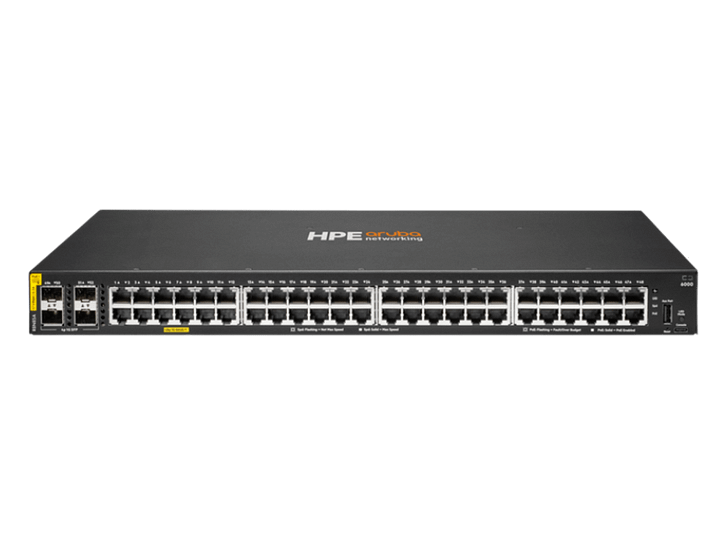 Switch Capa 2 HPE Aruba CX 6000 48G Clase 4 PoE 4 SFP 370 W (R8N85A)